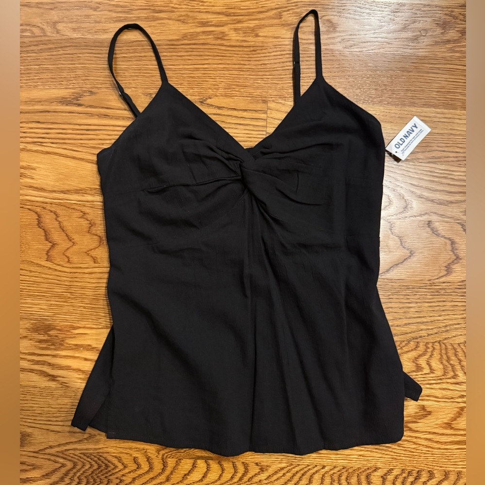 Old Navy Black Camisole with Twist Front